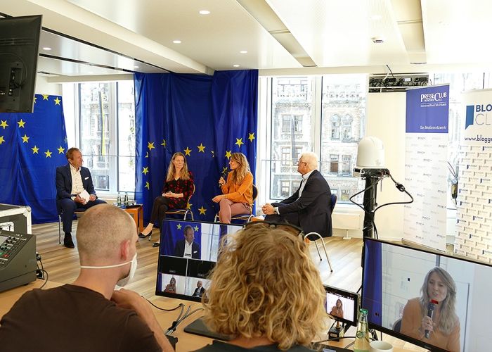 Diskussionen und Engagement für Europa Kommission unterstützt von Green Events Technology