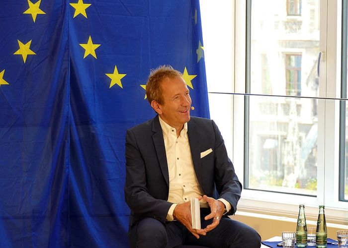 Diskussionen und Engagement für Europa Kommission unterstützt von Green Events Technology