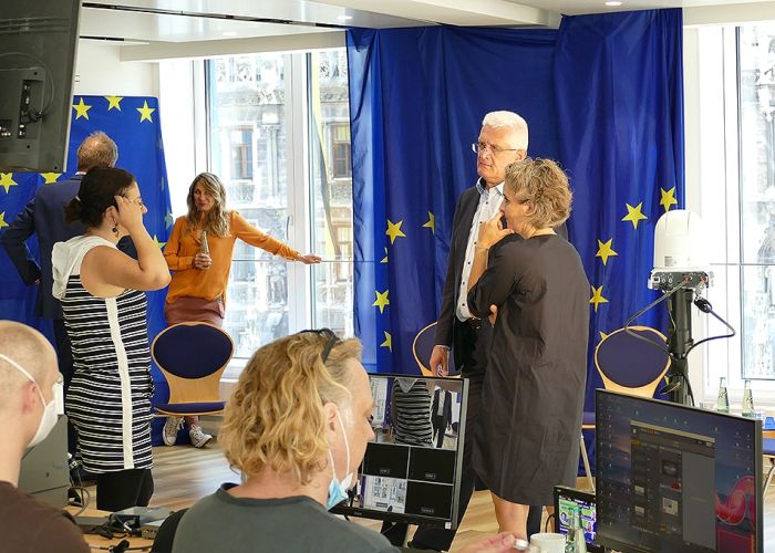 Diskussionen und Engagement für Europa Kommission unterstützt von Green Events Technology