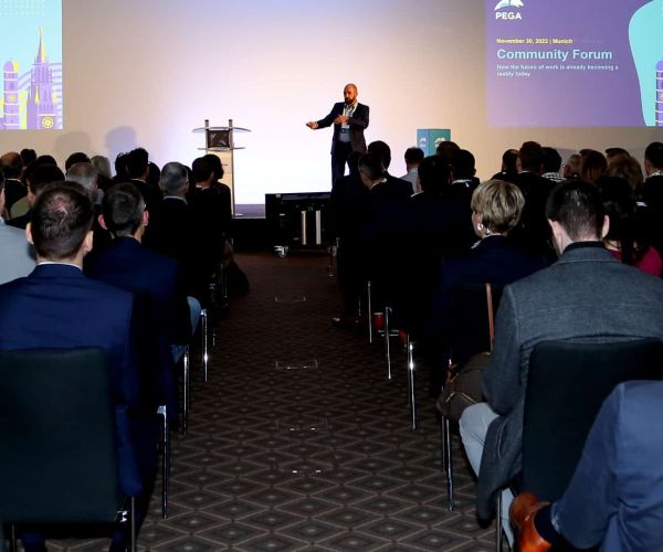 Präsentation Pega Community Forum Referenz der Green Event Technology